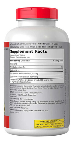 Glucosamina E Condroitina 1500 Mg 280 Comprimidos - Imagem 8