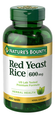 Arroz Vermelho Fermentado 250 Unidades Da Nature's Bounty