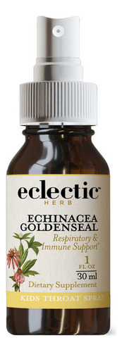 Spray Para Garganta Echinacea Goldenseal Kid De 1 Onça Da Ec