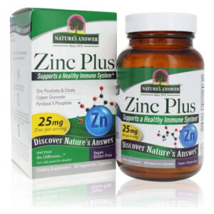 Zinc Plus 60 Cápsulas Vegetais Da Nature's Answer