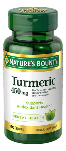 Cápsulas De Açafrão Nature's Bounty 450 Mg 60 Cápsulas Da Na