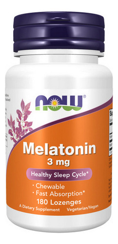 Melatonina 3 Mg 180 Pastilhas Da Now Foods