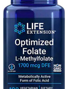 Optimized Folate 1700 Mcg Dfe 100 Tabs By Life Extension