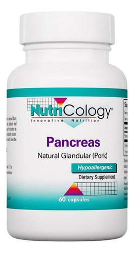 Pancreas Natural Glandular - Porco 60 Cápsulas Do Grupo De P