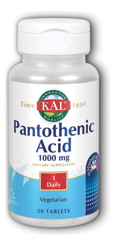 Ácido Pantotênico 1.000 Mg 50 Comprimidos Por Kal
