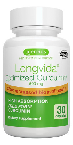Longvida Lipidated Curcumin 500mg, Ultra Biodisponível