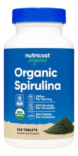 Comprimidos Orgânicos De Espirulina 500 Mg (240 Unidades) Da