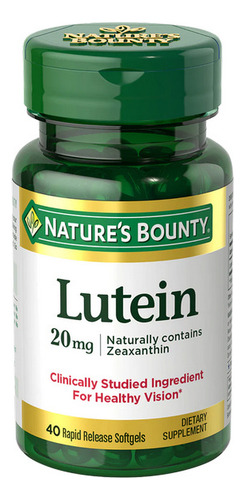 Luteína Natures Bounty 20 Mg 40 Géis By Nature"s Bounty