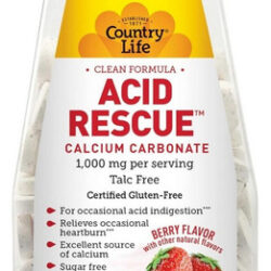 Acid Rescue Berry Chewable 220 Unidades Da Country Life