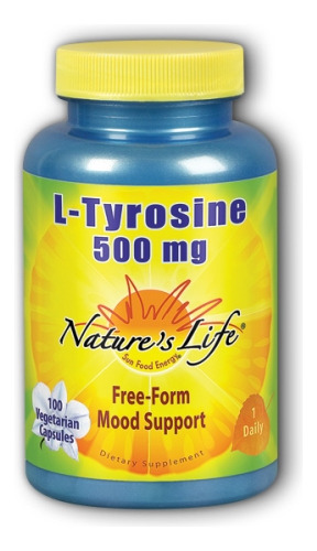 L-tirosina 500 Mg 100 Cápsulas Da Nature's Life