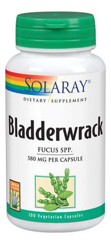 Bladderwrack 580 Mg 100 Cápsulas Da Solaray