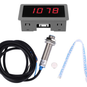 Motor Led Tacho Red Tacômetro De 4 Dígitos Rpm Speed Tester