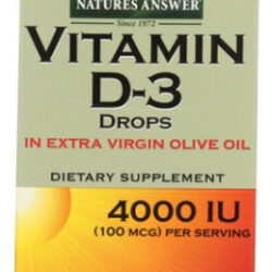 Gotas De Vitamina D-3 4000 Ui 0,5 Onças Da Nature's Answer