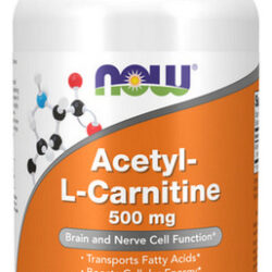 Acetil-l-carnitina 500 Mg 200 Cápsulas Da Now Foods