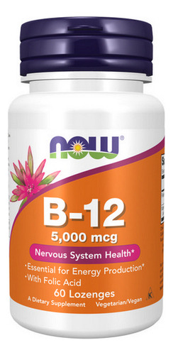 Vitamina B-12 5000 Mcg 60 Comprimidos Da Now Foods