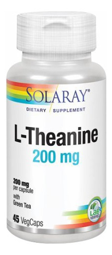 L-teanina 200 Mg 45 Cápsulas Da Solaray