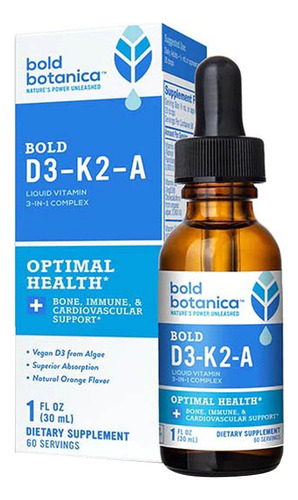 Bold D3-k2-a Liquid Complex 1 Oz By Bold Botanica