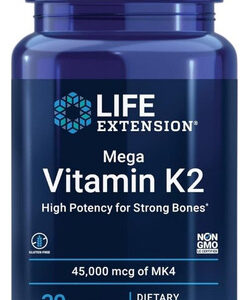 Mega Vitamin K2 45000 Mcg (45 Mg) 30 Caps By Life Extension