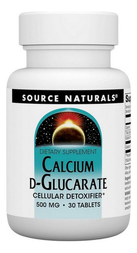 D-glucarato De Cálcio 500 Mg 30 Comprimidos Da Source Natura