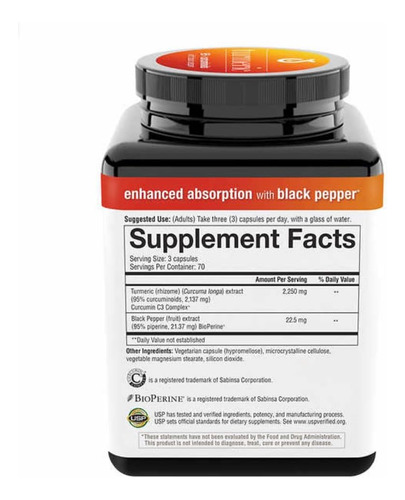 Youtheory Turmeric Curcumin Supplement With Black Pepper ... - Imagem 2