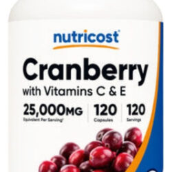 Cápsulas De Extrato De Cranberry De 25.000 Mg 120 Unidades D