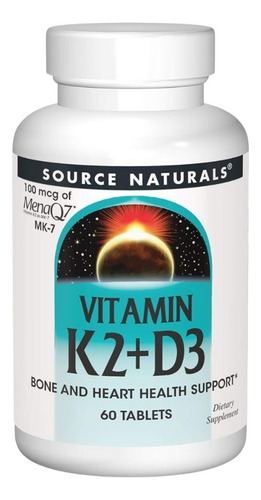 Vitamin K2 60 Tabs By Source Naturals