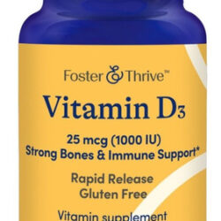 Vitamin D3 25 Mcg 100 Softgels By Foster And Thrive