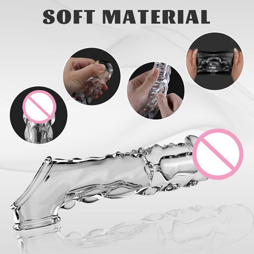 Preservativo Masculino Transparente Extra Longo Com Dentes D - Imagem 4