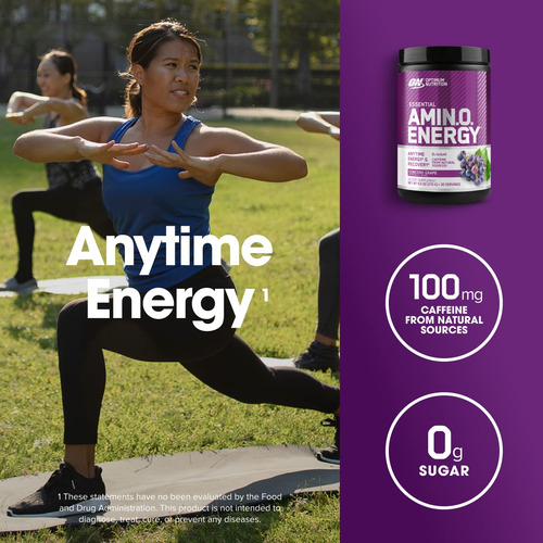 Suplemento Optimum Nutrition Amino Energy Concord Grape 275g - Imagem 4