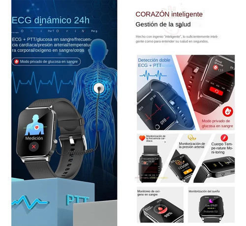 Relógio Inteligente Para Medir A Pressão Arterial Com Glicos - Imagem 3