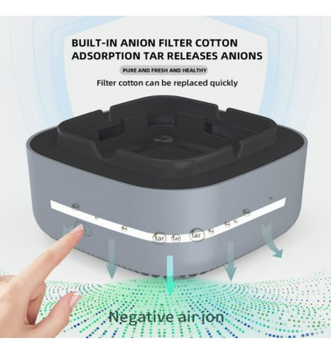 Purificador De Ar Cinzeiro Sem Fumaça Fumar Eletrônico - Imagem 25