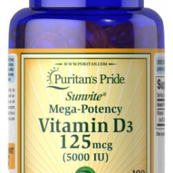 Vitamina D3 125 Mcg (5000 Ui) 100 Cápsulas Gelatinosas Da Pu