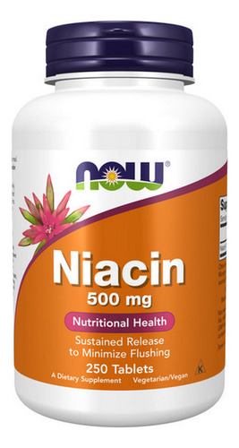 Niacina 500 Mg Tr 250 Comprimidos Da Now Foods