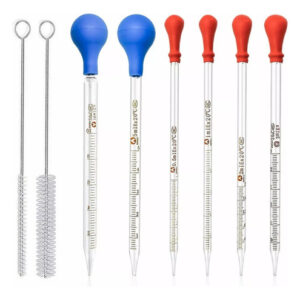 6 Peças Pipetas De Vidro Longo Conta-gotas Graduado