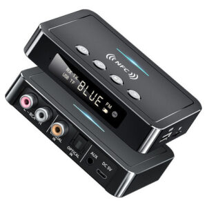 Receptor Transmissor De Áudio Bluetooth 5.0 Nfc Com Cabo Rca