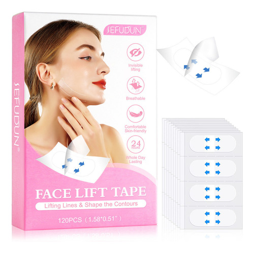 Fita Facial Impermeável Invisível Para Papada E Queixo (gran - Imagem 7