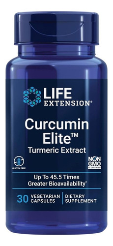 Extrato De Cúrcuma Curcumin Elite 30 Cápsulas Vegetais Da Li