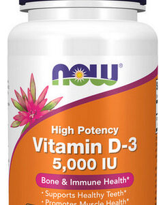 Vitamina D3 5000 Ui 120 Cápsulas Gelatinosas Da Now Foods