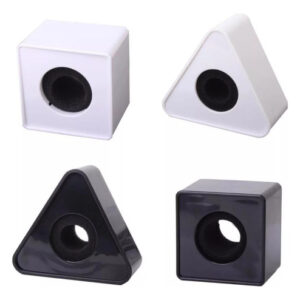Microfone De Entrevista Triangular 4x Abs Mic Com Bandeira Q