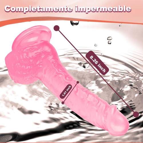 Ventosa De Silicone De Brinquedo Rosa Grande De 22 Cm - Imagem 6