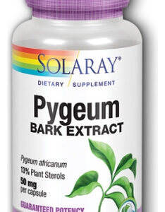 Extrato De Casca De Pygeum 50 Mg 60 Cápsulas Da Solaray