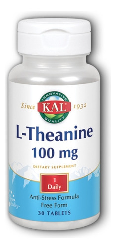 L-teanina 100 Mg 30 Comprimidos Por Kal