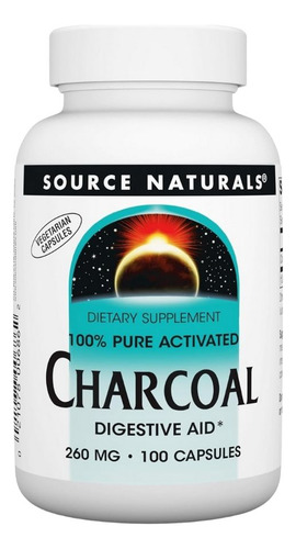 Charcoal 260 Mg 100 Caps By Source Naturals