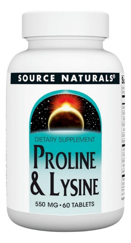 L-proline/l-lysine 275 Mg 60 Tabs By Source Naturals