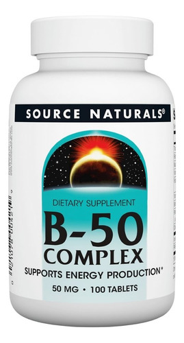 B-50 Complex 50 Mg 100 Tabs By Source Naturals
