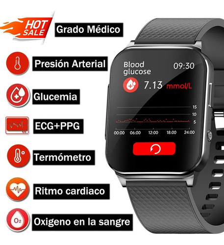 Relógio Inteligente Para Medir A Pressão Arterial Com Glicos - Imagem 2