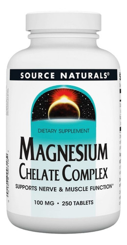Magnesium Chelate 100 Mg 250 Tabs By Source Naturals