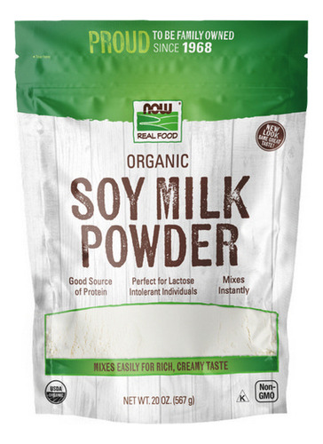 Leite De Soja Orgânico Em Pó 567g (20 Onças) | By Now Foods