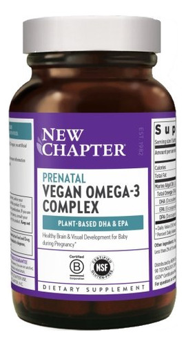 Omega 3 Vegano Pré-natal (30 Contagens Por Novo Capítulo)