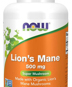 Now Foods Supplements, Lions Mane 500 Mg, Super Mushroom, Fe
